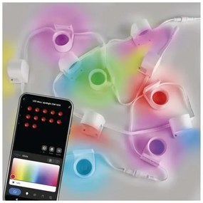LED RGBIC+CCT Dekoratív lánc GoSmart 12xLED/7W/230V 255 cm Wi-Fi Tuya