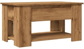 dohányzóasztal kézműves tölgy szerelt fa 79 x 49 x 41 cm