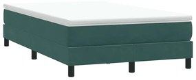 sötétzöld bársony rugós ágy matrac nélkül 120x210 cm