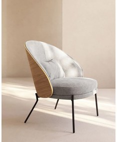 Szürke-natúr színű fotel Eamy – Kave Home
