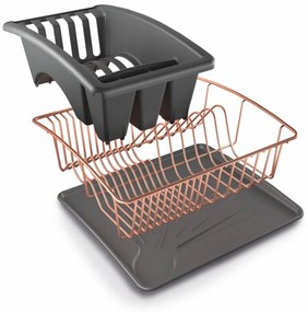 Rézszínű edényszárító alátéttel - Metaltex
