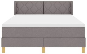 Rugós Ágy matracmal fejtámlával Tópszínű 140 x 190 cm szövet