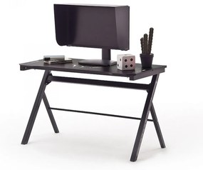mcRACING Basic 4 gamer íróasztal fekete karbon optika borítással és beépített LED világítással