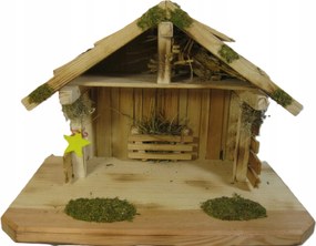 Karácsonyi betlehem 33x21x23cm, 9cm-es figurákhoz