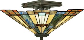 Elstead QZ-INGLENOOK-SF Inglenook Tiffany mennyezeti lámpa többszínű 2×E27 IP20
