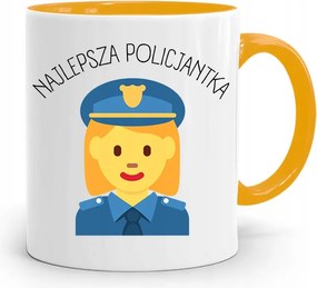 Sárga Bögre A Legjobb Rendőrnőnek, fényképes nyomattal