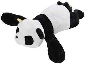 Plüss fekete-fehér PANDA rózsaszín babatakaróval belül