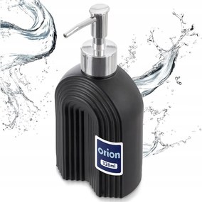 Fürdőszobai folyékony szappan adagoló gél tartály fekete 320 ml