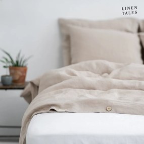 Krémszínű egyszemélyes kenderrost ágyneműhuzat 140x200 cm – Linen Tales
