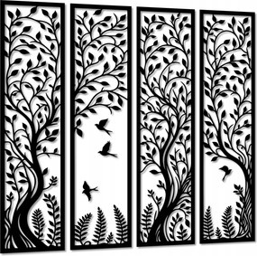 Vászonkép Áttört Fák 84x80 cm Nappali Képek Falikép Dekoráció