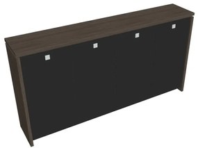 Verno közepes gardrób 248 x 46 x 130 cm, üvegajtó, antracit tölgy / fekete