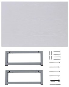 2-részes fehér kerámia fürdőszobai bútorszett