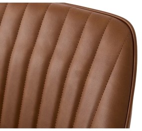 Barna kárpitozott karfás étkezőfotel szett 2 db-os Nolan Stripe – Unique Furniture