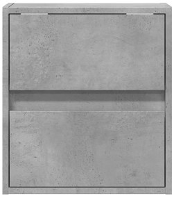 2 db betonszürke fali TV-szekrény LED-del 41 x 31 x 45 cm