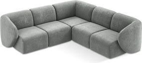 Szürke zsenília sarokkanapé Lani – Makamii