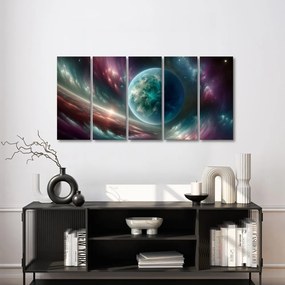 5 részes kép galaxis és bolygó