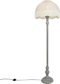 Állólámpa szürke bézs árnyékolóval és fehér belsővel 45 cm - Classico