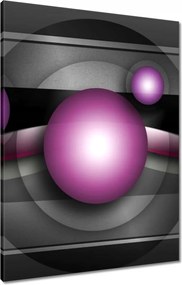 Vászonkép 60x80 Lila gömbök Absztrakt