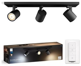 Philips Philips - LED Dimmelhető spotlámpa Hue RUNNER 3xGU10/4,2W/230V + távirányító fekete P6209