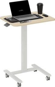 Vinsetto magasságban állítható álló laptopasztal, kézi hajtókar, 68–108 cm — sárga | Aosom