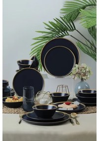 24 darabos étkészlet kék/arany/kerámia