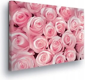 Vászonkép 100x75 Rózsa rózsaszín finomság romantika virágok csokor kert művészet