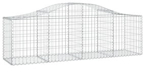 íves horganyzott vas gabion kosár 200x50x60/80 cm