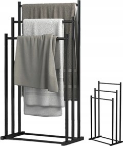 Fürdőszobai állvány törölközőtartó fekete loft álló fürdőszoba XL