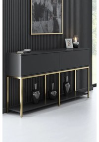 Konzolasztal Lord - Anthracite, Gold