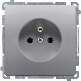 Földelt szimpla aljzat inox acél Basic BMGZ1.01/21 Kontakt-Simon