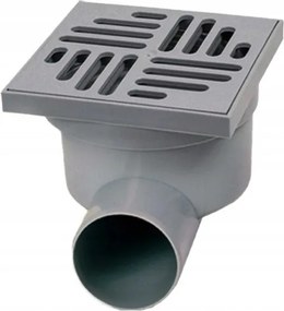 100-es lineáris vízelvezető szifon oldalsó lefolyóval Ø50 hamuleeresztővel