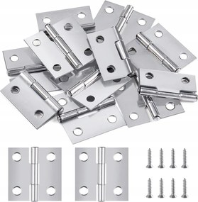 Bútorpántok kicsi rozsdamentes acél 25x25mm 12 db-os szett Erős Csavarok