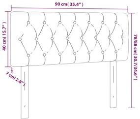 Fejtámla boxspring ágyhoz 90 cm sötétszürke
