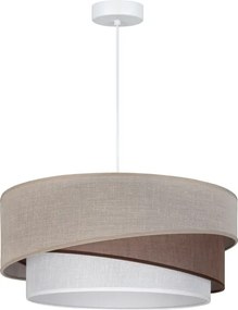 Brilagi - Zsinóros függeszték ARROW 1xE27/60W/230V Ø 45 cm bézs/barna/fehér