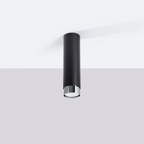 Fekete-ezüstszínű mennyezeti lámpa Crown – Sollux