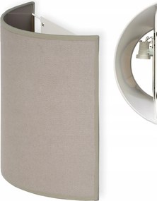 Fali lámpa Led szoba lámpa Bézs Soft 60W 25 cm Lámpaernyő Félhold