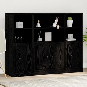 Fekete tölgy magasszekrény 132x35,5x103,5 cm Ellenálló anyagból