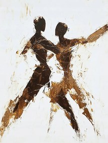 Vászonkép Canvas Absztrakt Tánc Pár Táncos Sziluett Mozgás 75x100