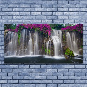 Fali üvegkép vízesés Természet 100x50 cm