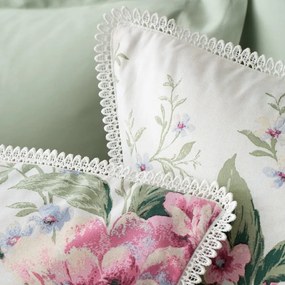 Krémszínű kétszemélyes ágyneműhuzat 200x200 cm Bridgerton Penelope Floral – Catherine Lansfield