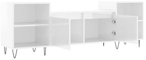 fehér magasfényű szerelt fa TV-szekrény 160x35x55 cm