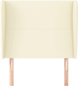 krémszínű műbőr fejtámla szárnyakkal 83 x 23 x 118/128 cm