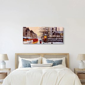 Kép - Egy téli város festménye (120x50 cm)