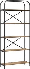 vidaXL Könyvespolc Artisan tölgy 80 x 30 x 183 cm Faanyag