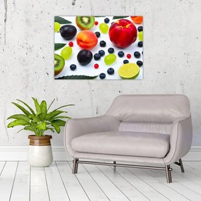 Vízcseppekkel ellátott gyümölcs képe (70x50 cm)