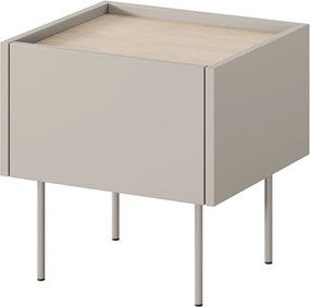 Éjjeliszekrény Desin fiókkal, kasmír szín, Bézs, fém lábak