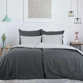 B.E.S. Petrovice Pamut ágynemű Double face antracit/szürke