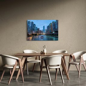 Éjszakai város képe (90x60 cm)