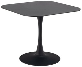 Asztal Oakland 909Fekete márvány, Fekete, 75x90x90cm, Kerámia, Fém