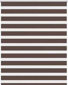 vidaXL Zebra roló 140,9 x 175 cm, szövetszélesség 136,7 cm, kávébarna